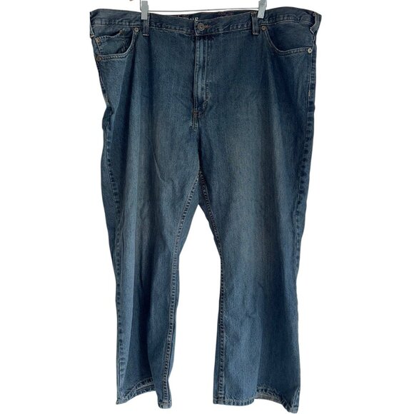 True Nation Mens Relaxed Fit Jeans Big & Tall Sz 52x30 Dark Wash - Picture 1 of 6